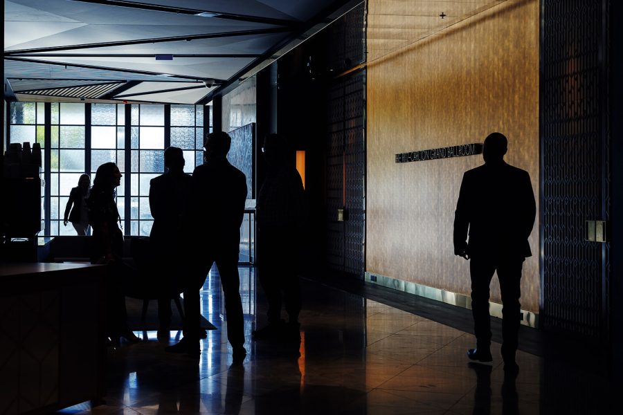 Silhouettes of people at the Ritz Carlton Melbourne